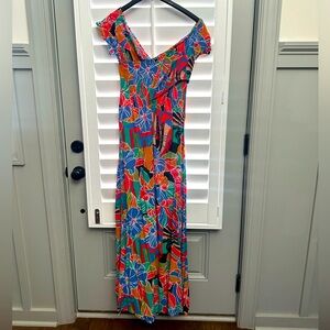 Aakaa tropical print maxi dress size XL